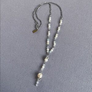 CrystaLare Aurora Borealis & Faux Pearl Necklace
